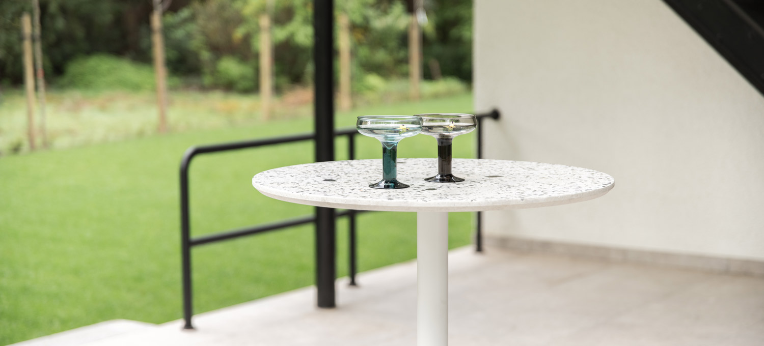 Terrazzo Tafel Rond Wit XLBOOM Terrazzo Collectie